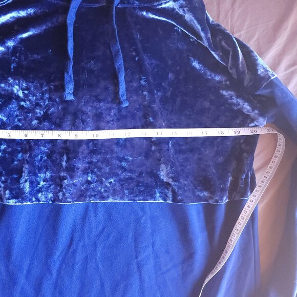 WOMEN’S PULLOVER HOODIE SAPPHIRE BLUE FLIRTITUDE ACTIVE SZ Med-Large 29 in Long - Picture 11 of 11